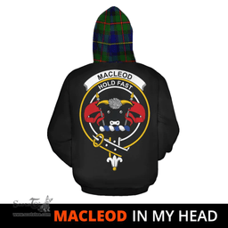 Scottish MacLeod of Harris Modern Clan Tartan Hoodie - In My Head Style Scottish Plaid Tartan Plaid