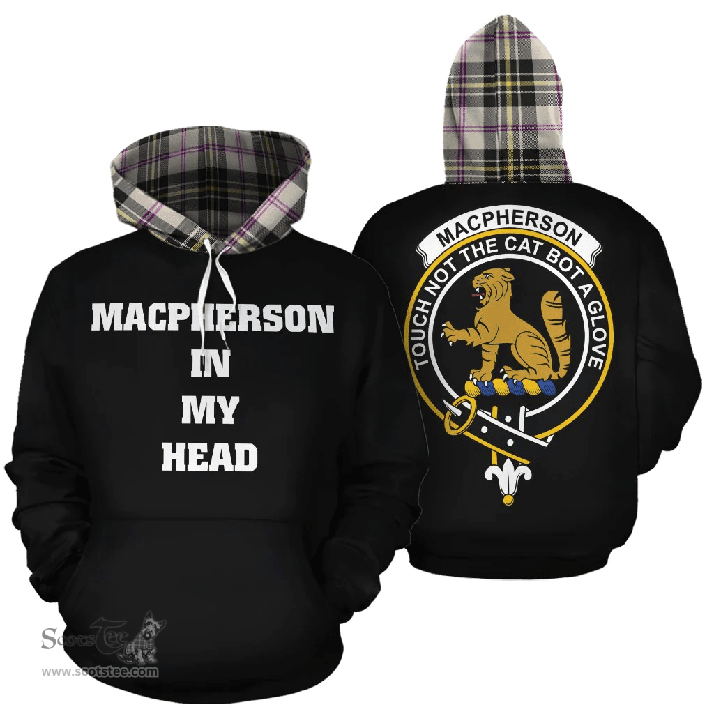 Scottish MacPherson Dress Ancient Clan Tartan Hoodie - In My Head Style Scottish Plaid Tartan Plaid