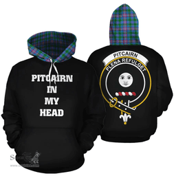 Scottish Pitcairn Hunting Clan Tartan Hoodie - In My Head Style Scottish Plaid Tartan Plaid