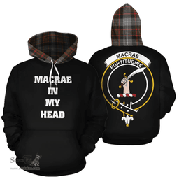 Scottish MacRae Hunting Weathered Clan Tartan Hoodie - In My Head Style Scottish Plaid Tartan Plaid