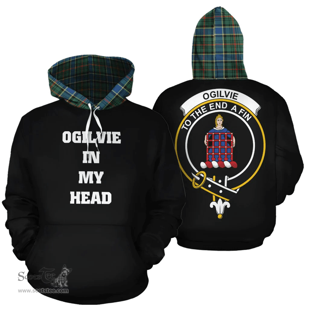 Scottish Ogilvie Hunting Ancient Clan Tartan Hoodie - In My Head Style Scottish Plaid Tartan Plaid
