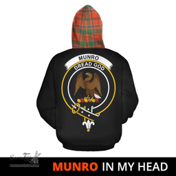 Scottish Munro Ancient Clan Tartan Hoodie - In My Head Style Scottish Plaid Tartan Plaid