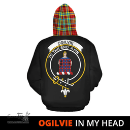 Scottish Ogilvie Clan Tartan Hoodie - In My Head Style Scottish Plaid Tartan Plaid