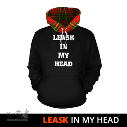 Scottish Leask Clan Tartan Hoodie - In My Head Style Scottish Plaid Tartan Plaid