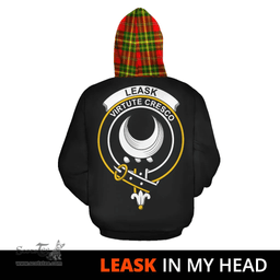 Scottish Leask Clan Tartan Hoodie - In My Head Style Scottish Plaid Tartan Plaid