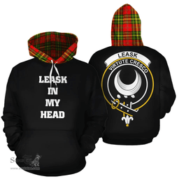 Scottish Leask Clan Tartan Hoodie - In My Head Style Scottish Plaid Tartan Plaid
