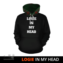 Scottish Logie Clan Tartan Hoodie - In My Head Style Scottish Plaid Tartan Plaid
