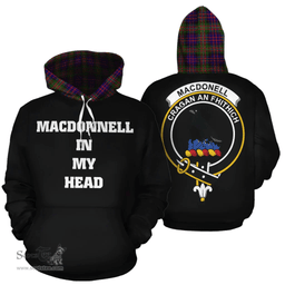 Scottish MacDonnell of Glengarry Modern Clan Tartan Hoodie - In My Head Style Scottish Plaid Tartan Plaid