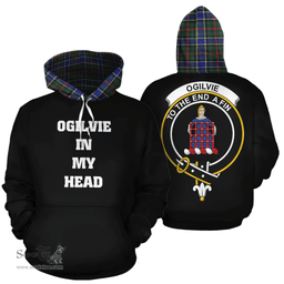 Scottish Ogilvie Hunting Modern Clan Tartan Hoodie - In My Head Style Scottish Plaid Tartan Plaid