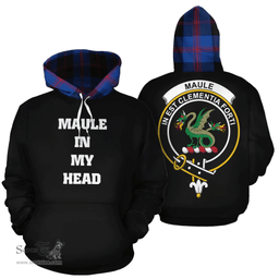 Scottish Maule Clan Tartan Hoodie - In My Head Style Scottish Plaid Tartan Plaid