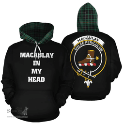 Scottish MacAulay Hunting Ancient Clan Tartan Hoodie - In My Head Style Scottish Plaid Tartan Plaid