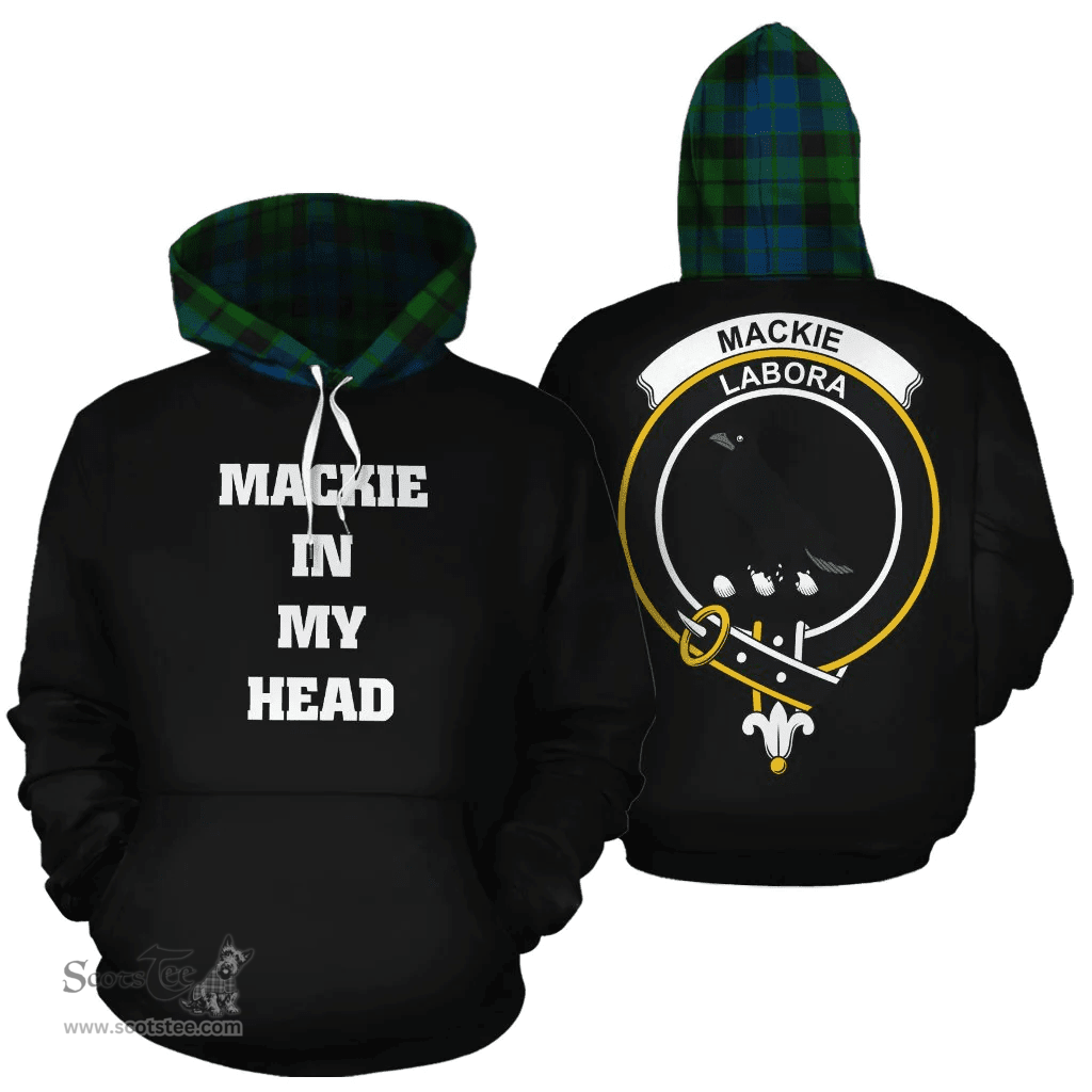 Scottish MacKie Clan Tartan Hoodie - In My Head Style Scottish Plaid Tartan Plaid