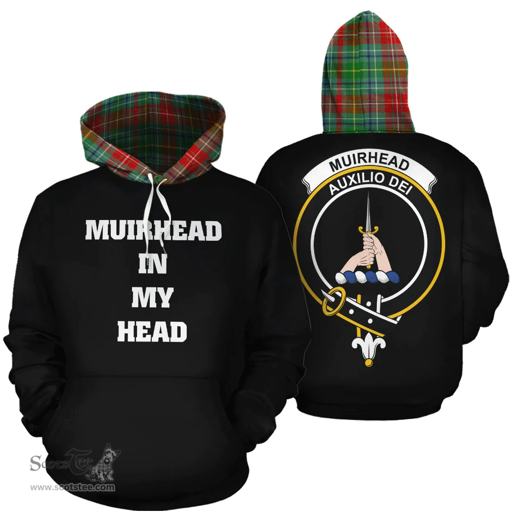 Scottish Muirhead Clan Tartan Hoodie - In My Head Style Scottish Plaid Tartan Plaid