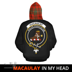 Scottish MacAulay Ancient Clan Tartan Hoodie - In My Head Style Scottish Plaid Tartan Plaid