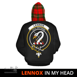 Scottish Lennox Modern Clan Tartan Hoodie - In My Head Style Scottish Plaid Tartan Plaid