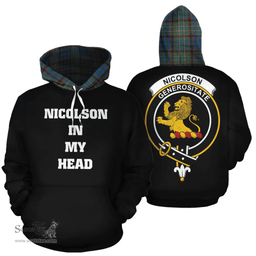 Scottish Nicolson Hunting Ancient Clan Tartan Hoodie - In My Head Style Scottish Plaid Tartan Plaid