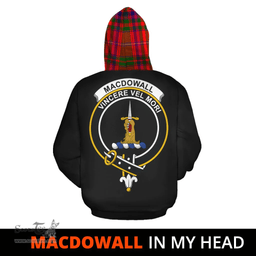 Scottish MacDowall Clan Tartan Hoodie - In My Head Style Scottish Plaid Tartan Plaid