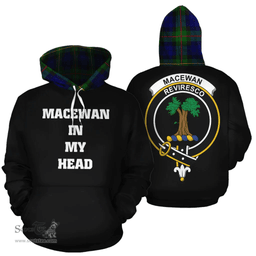 Scottish MacEwan Clan Tartan Hoodie - In My Head Style Scottish Plaid Tartan Plaid