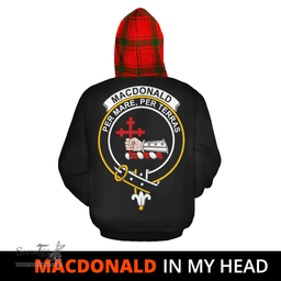 Scottish MacDonald of Sleat Clan Tartan Hoodie - In My Head Style Scottish Plaid Tartan Plaid