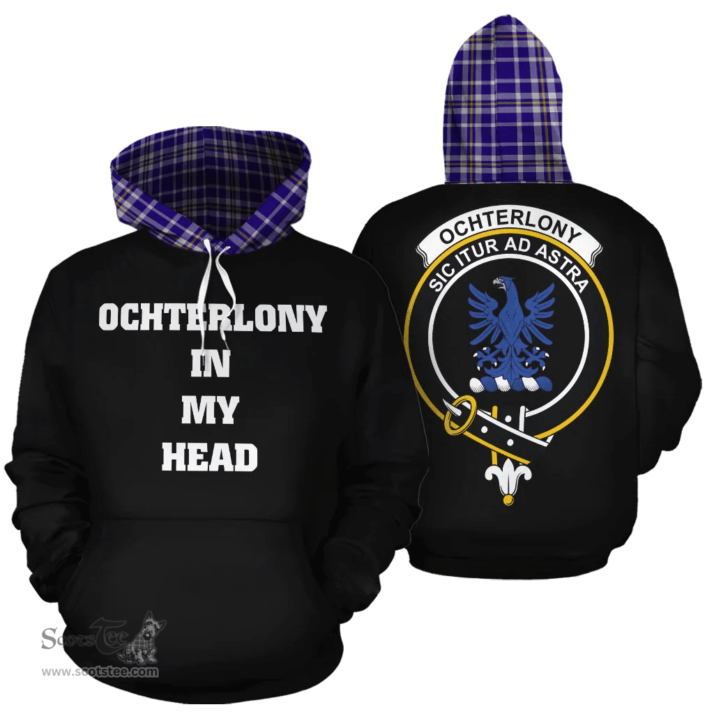 Scottish Ochterlony Clan Tartan Hoodie - In My Head Style Scottish Plaid Tartan Plaid
