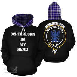 Scottish Ochterlony Clan Tartan Hoodie - In My Head Style Scottish Plaid Tartan Plaid