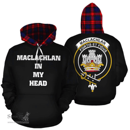 Scottish MacLachlan Modern Clan Tartan Hoodie - In My Head Style Scottish Plaid Tartan Plaid