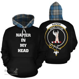 Scottish Napier Ancient Clan Tartan Hoodie - In My Head Style Scottish Plaid Tartan Plaid