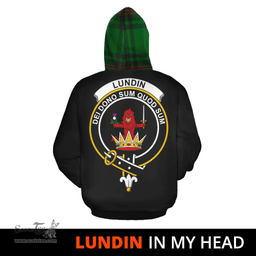Scottish Lundin Clan Tartan Hoodie - In My Head Style Scottish Plaid Tartan Plaid