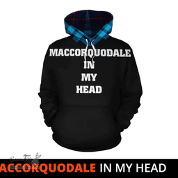 Scottish MacCorquodale Clan Tartan Hoodie - In My Head Style Scottish Plaid Tartan Plaid