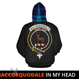 Scottish MacCorquodale Clan Tartan Hoodie - In My Head Style Scottish Plaid Tartan Plaid