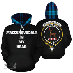 Scottish MacCorquodale Clan Tartan Hoodie - In My Head Style Scottish Plaid Tartan Plaid