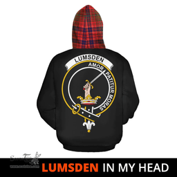 Scottish Lumsden Modern Clan Tartan Hoodie - In My Head Style Scottish Plaid Tartan Plaid