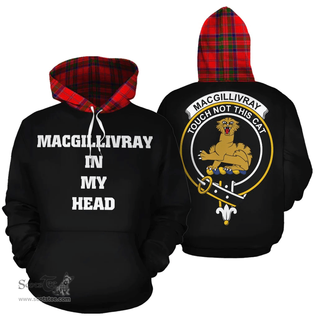 Scottish MacGillivray Modern Clan Tartan Hoodie - In My Head Style Scottish Plaid Tartan Plaid