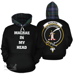 Scottish MacRae Hunting Modern Clan Tartan Hoodie - In My Head Style Scottish Plaid Tartan Plaid
