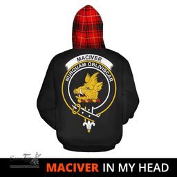 Scottish MacIver Modern Clan Tartan Hoodie - In My Head Style Scottish Plaid Tartan Plaid