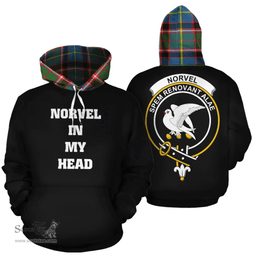 Scottish Norvel Clan Tartan Hoodie - In My Head Style Scottish Plaid Tartan Plaid