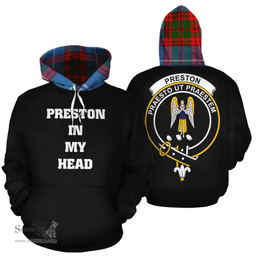 Scottish Preston Clan Tartan Hoodie - In My Head Style Scottish Plaid Tartan Plaid