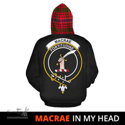 Scottish MacRae Modern Clan Tartan Hoodie - In My Head Style Scottish Plaid Tartan Plaid