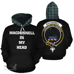 Scottish MacDonnell of Glengarry Ancient Clan Tartan Hoodie - In My Head Style Scottish Plaid Tartan Plaid