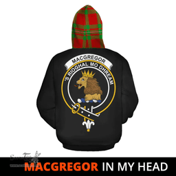 Scottish MacGregor Modern Clan Tartan Hoodie - In My Head Style Scottish Plaid Tartan Plaid