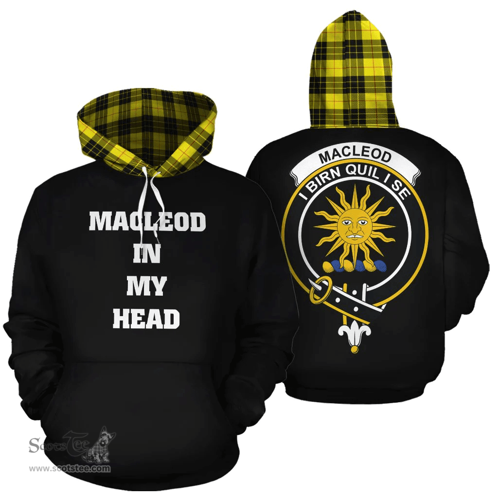 Scottish MacLeod of Lewis Modern Clan Tartan Hoodie - In My Head Style Scottish Plaid Tartan Plaid