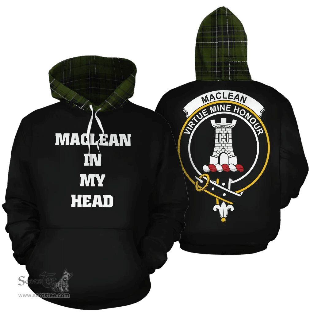 Scottish MacLean Hunting Clan Tartan Hoodie - In My Head Style Scottish Plaid Tartan Plaid