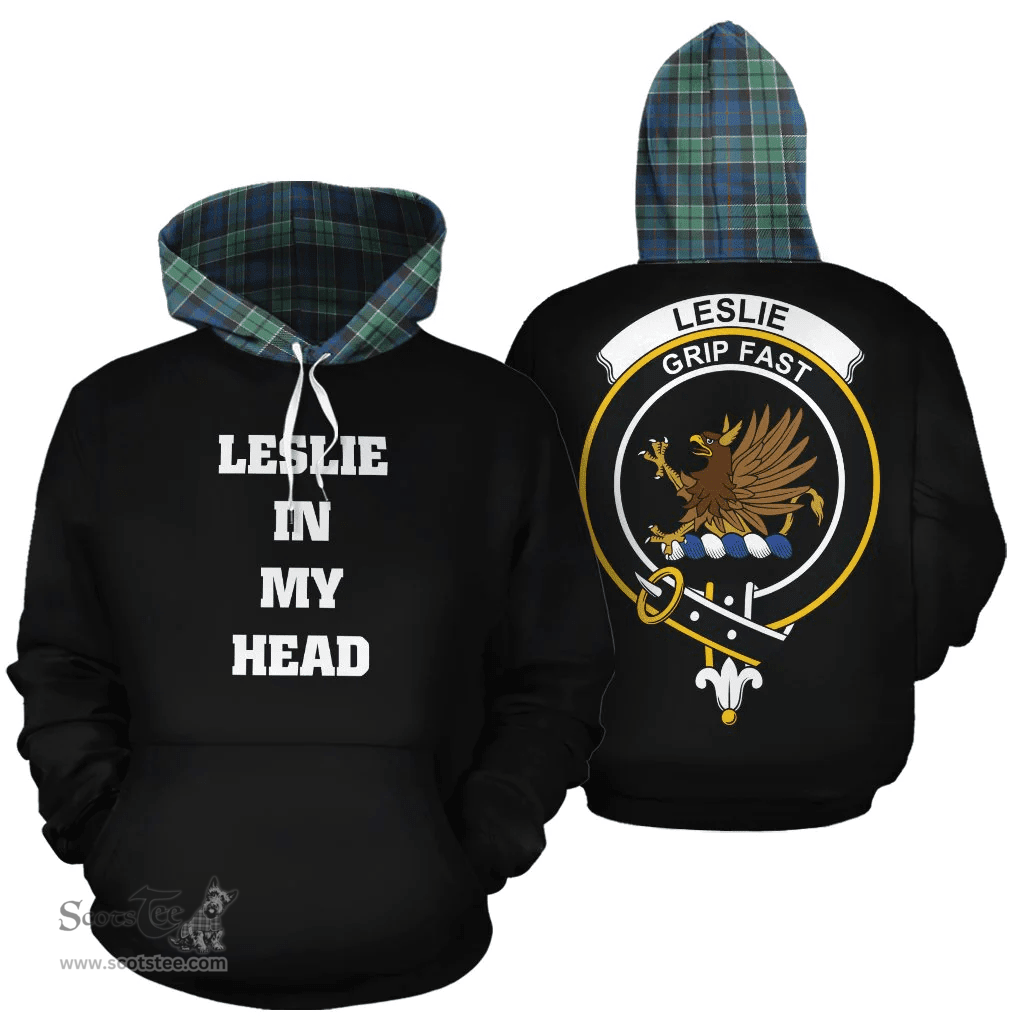 Scottish Leslie Hunting Ancient Clan Tartan Hoodie - In My Head Style Scottish Plaid Tartan Plaid