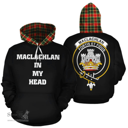 Scottish MacLachlan Hunting Modern Clan Tartan Hoodie - In My Head Style Scottish Plaid Tartan Plaid