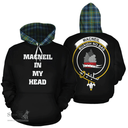 Scottish MacNeil of Barra Ancient Clan Tartan Hoodie - In My Head Style Scottish Plaid Tartan Plaid