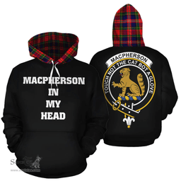 Scottish MacPherson Modern Clan Tartan Hoodie - In My Head Style Scottish Plaid Tartan Plaid