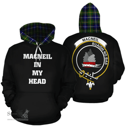 Scottish MacNeil of Barra Modern Clan Tartan Hoodie - In My Head Style Scottish Plaid Tartan Plaid