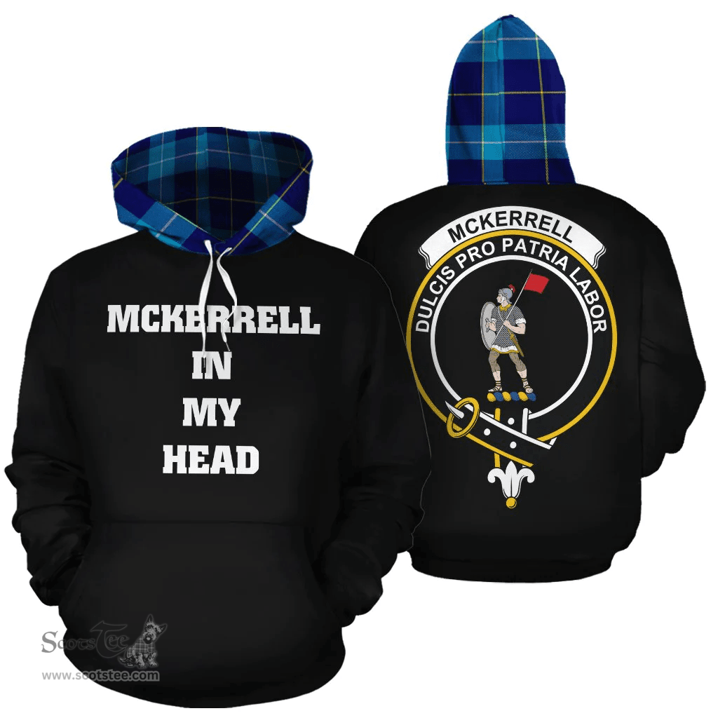 Scottish McKerrell Clan Tartan Hoodie - In My Head Style Scottish Plaid Tartan Plaid