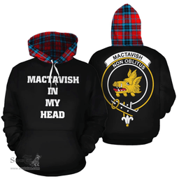 Scottish MacTavish Modern Clan Tartan Hoodie - In My Head Style Scottish Plaid Tartan Plaid