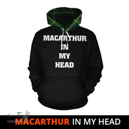 Scottish MacArthur Modern Clan Tartan Hoodie - In My Head Style Scottish Plaid Tartan Plaid